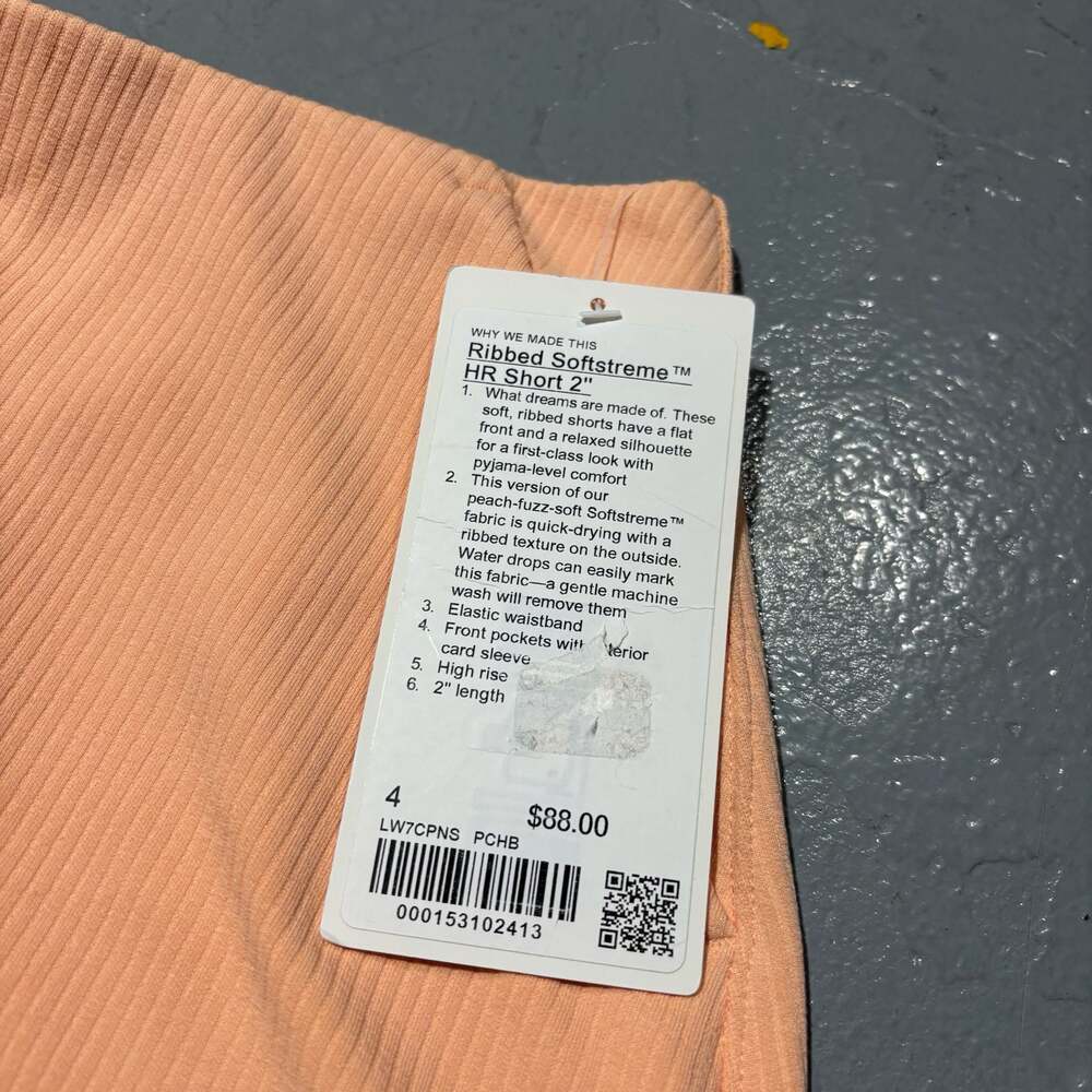 Lululemon Ribbed Softstreme High Rise Shorts - Picture 2 of 7